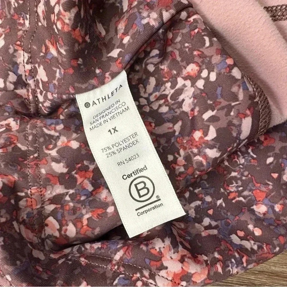 🎆Athleta Rainer High Rise Tight Leggings Sandstone Brown purple 1X XL plus size - Picture 14 of 15